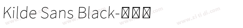 Kilde Sans Black字体转换